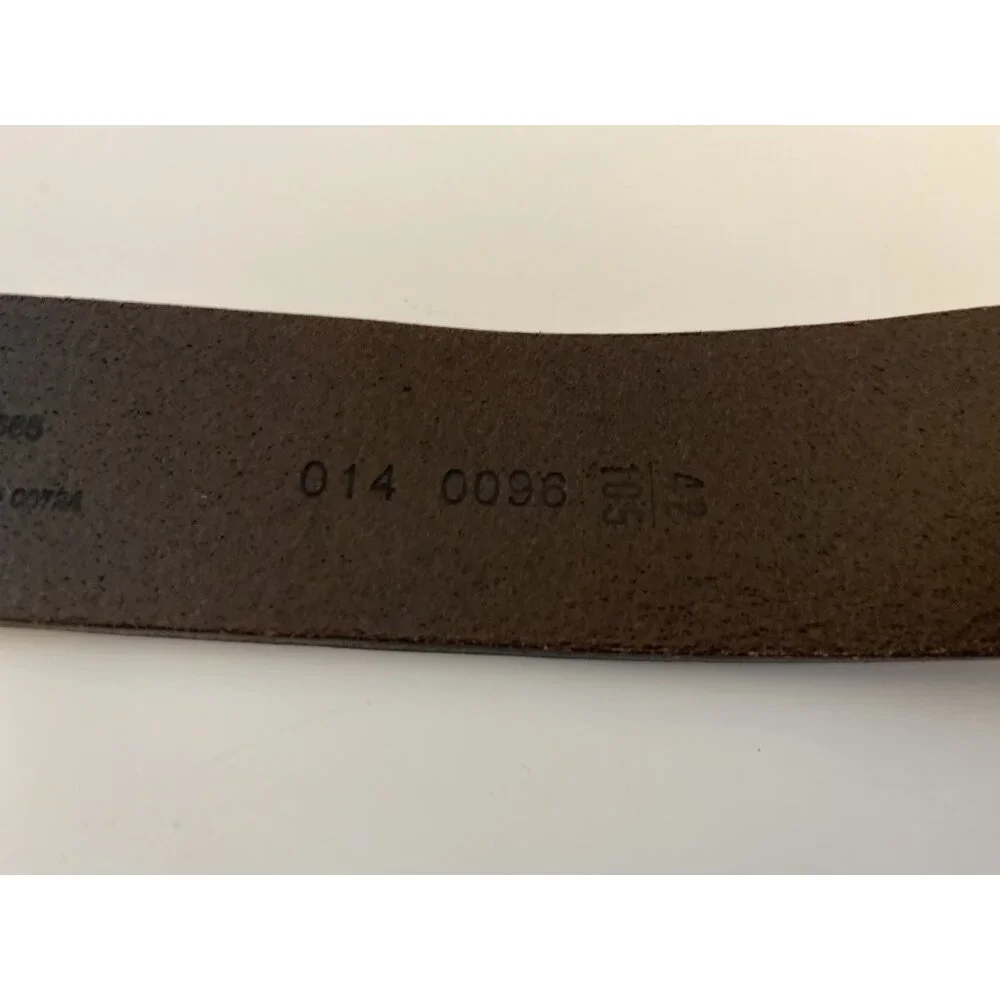 Eddie Bauer Brown Pebbled English Leather Belt Casual Everyday Jeans Sz 42
